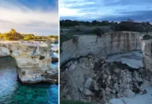 “Harku i të Dashuruarve” në Puglia shembet nga stuhitë e Mesdheut