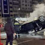 Aksident i rëndë në zonën e “Astirit” në Tiranë, njëri nga automjetet përmbyset