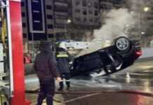 Aksident i rëndë në zonën e “Astirit” në Tiranë, njëri nga automjetet përmbyset