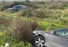 Aksident në autostradën Fier–Vlorë, “Mercedes” i pret rrugën “Passat”-it, 4 pasagjerët shpëtojnë pa lëndime