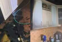 Zjarri përfshin një banesë në Vlorë, dyshohet se shkaku ishte një shkëndijë elektrike