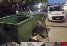 Vlorë – Digjen koshat e rinj të mbeturinave pak orë pas vendosjes në Transballkanike