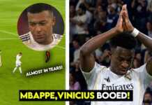 ‘Fishkëllima në Bernabéu’/ Real Madrid fiton, por tifozët shpërthejnë ndaj Kylian Mbappé dhe Vinícius Júnior