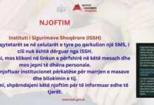 “Mos klikoni në link dhe mos jepni të dhëna personale”, ISSH paralajmëron qytetarët për SMS-në mashtruese